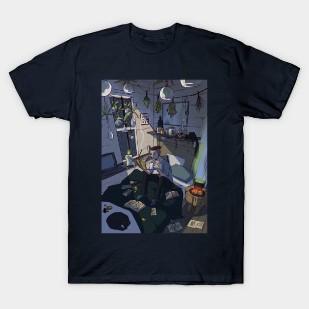 Modern Male Witch T-Shirt by Brenna-Ivy Art